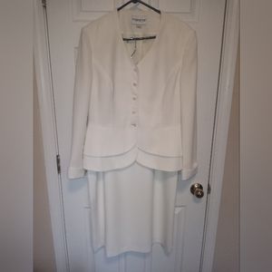 John Meyer Cream Skirt with Jacket Size 18